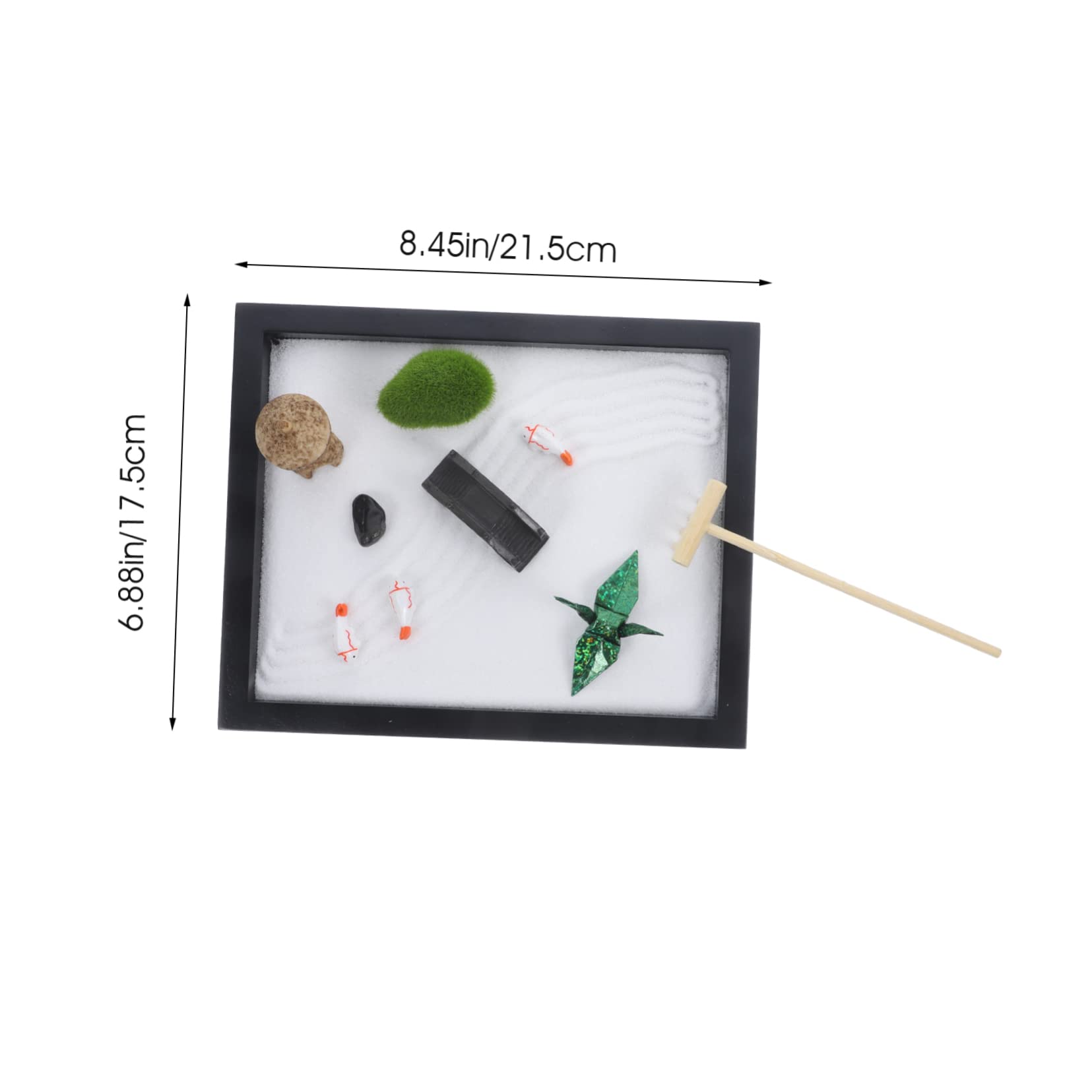 CIYODO Tabletop Zen Garden Kit Meditation Therapy Tray Garden Meditation Decor Random Color