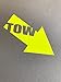 Tow Rallye NEON GELB Auto Aufkleber Abschleppöse Tuning Winter Drift Pfeil