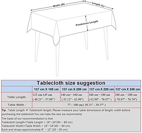 Table Cloth Wipe Clean,DARUITE PVC Table Cloth Wipeable,Oilcloths Table Cloth Rectangular,Waterproof Table Cover for Indoor&Outdoor,Dining Room,Garden(Pale Green Checkered,137 x 200cm)