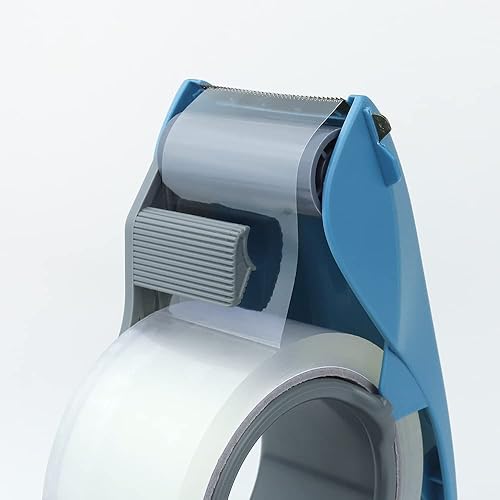 Miniatura 2 de ABEL Duet - Dispensador y divisor de cinta de embalaje 2 en 1, azul, pistola de cinta ergonómica de 2 pulgadas de ancho, divisor de cinta de