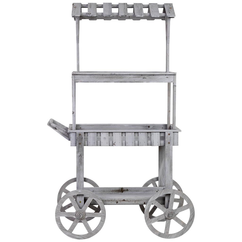 WANDERLUST DECO Carro expositor de madera 100x46x163h cm