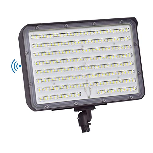 LED Outdoor Knuckle Mount Flood Light, 150W Dusk-to-Dawn Photocell Sensor AC100-277V 21,000Lms 5000K Daylight, CRI90+, IP65 Waterproof for Wall Light Security Backyard Area