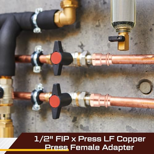 Image of MorningRo 20 Pcs 1 /2 inch FIP x Press LF Copper Press Female Adapter Copper Pressure Fittings Female NPT Connection for Plumbing, Commercial, Residential