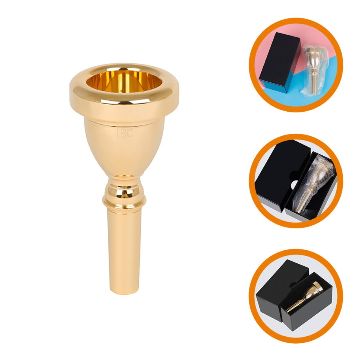 Ciieeo Bocchino per Tuba in Ottone 14 Mm, Accessorio Musicale Sostitutivo per Principianti e Professionisti, Compatibile Strumenti a Fiato, Resistenza alla Corrosione e Proiezione Sonora