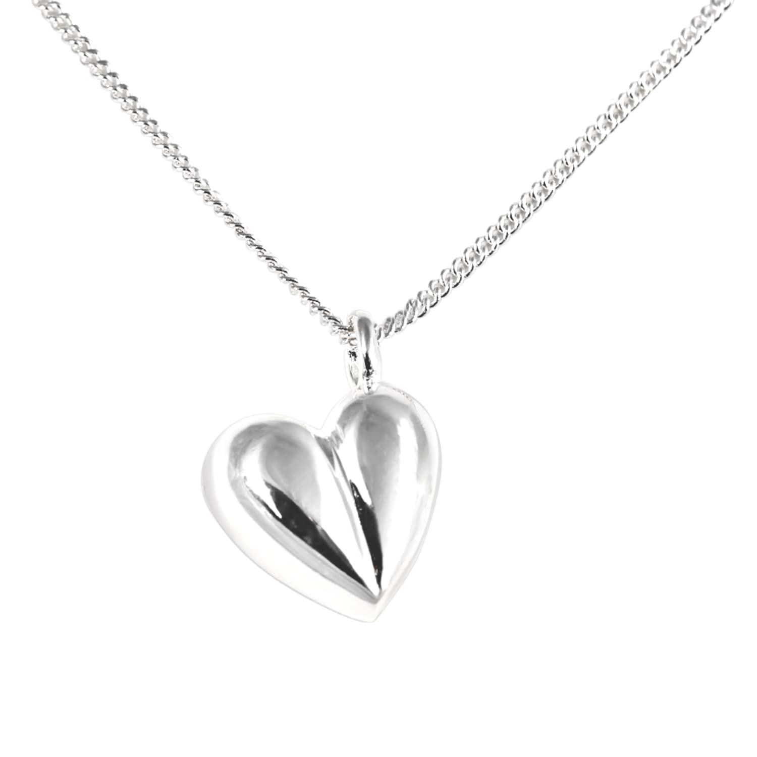 Dominerva925 Sterling Silver Heart Pendant Necklace - Perfect Valentine's day Gift for Women and Teen Girls, Handmade 925 Sterling Silver Heart Pendant by Dominerva