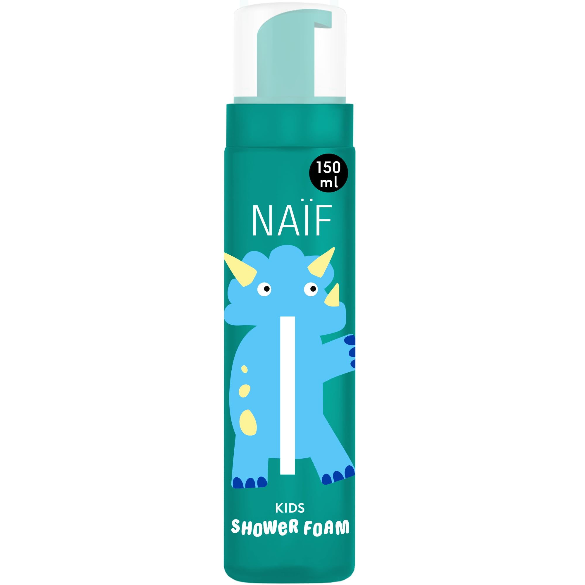 Naïf - Mousse de douche colorée pour enfants - Douche ludique et colorée - Formule douce - 0% SLES - Testé dermatologiquement - D'origine naturelle- 150 ml