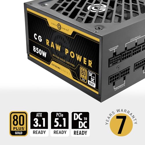 CIRCLE COMPLETE TECHNOLOGY Circle CG RAW Power 850W PSU, Gold, ATX - Image 4