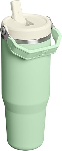 Miniatura 13 de Stanley - Vaso con popote plegable IceFlow con asa de 30 onzas Tapa de giro y popote abatible Botella de agua resistente a fugas Acero