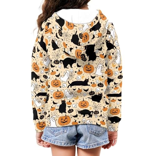 Image of Zipper Hoodie for Kids Full Zip Up Sweatshirt Active Coat Hooded Pullover with Pockets Size 6-16 Boys Girls
