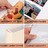 600 Pockets Photo Album 6x4 with Writing Space, Large Capacity 6x4 Photo Album Holds 600 Horizontal and Vertical Photos, Linen Cover Acid Free Pages Photo Book for Family Wedding Baby Pictures, Khaki - Image 9
