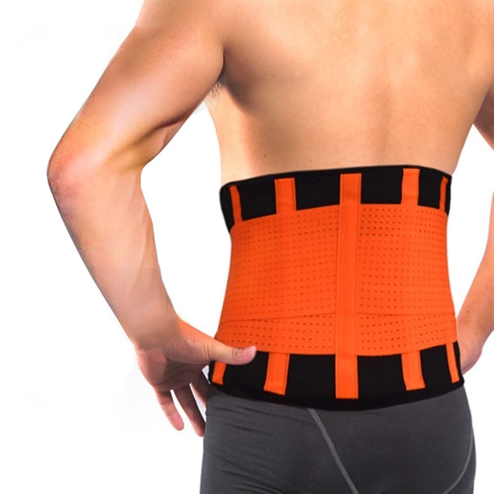 CMBSSTFC Taillengürtel für den unteren Rücken, für Männer und Frauen, verstellbar, atmungsaktiv, Lendenwirbelstütze, Taille, Rückenkorrektur, Bauchdeckenstraffung, Sport, Fitness, Taillentrainer