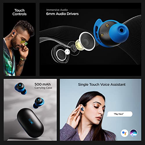 Image of Boat Airdopes 441 Bluetooth Truly Wireless in Ear Earbuds with Mic with Up to 30H Total Playback Iwp Technology Immersive Audioipx7 Water Resistance Super Touch Controls Secure Sports Fit