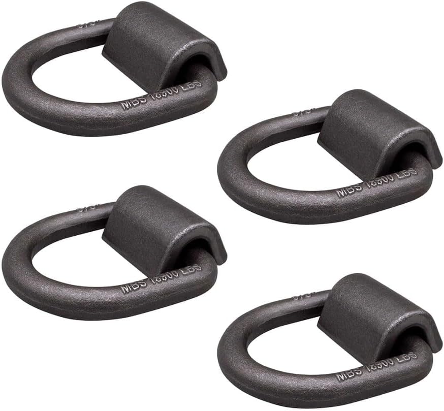 Mytee Products (4 Pack 5/8" Heavy Duty Weld-On Forged D Ring 18,900 Lbs Truck Tie Down
