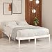 Higsose 160x200 cm Estructura de Cama de Madera Maciza de Pino Blanca Cama Mueble Marco de Cama de Madera Muebles de Cama Bed Frame Estructura Cama Base Cama Elegante Design Colchón Incluido No