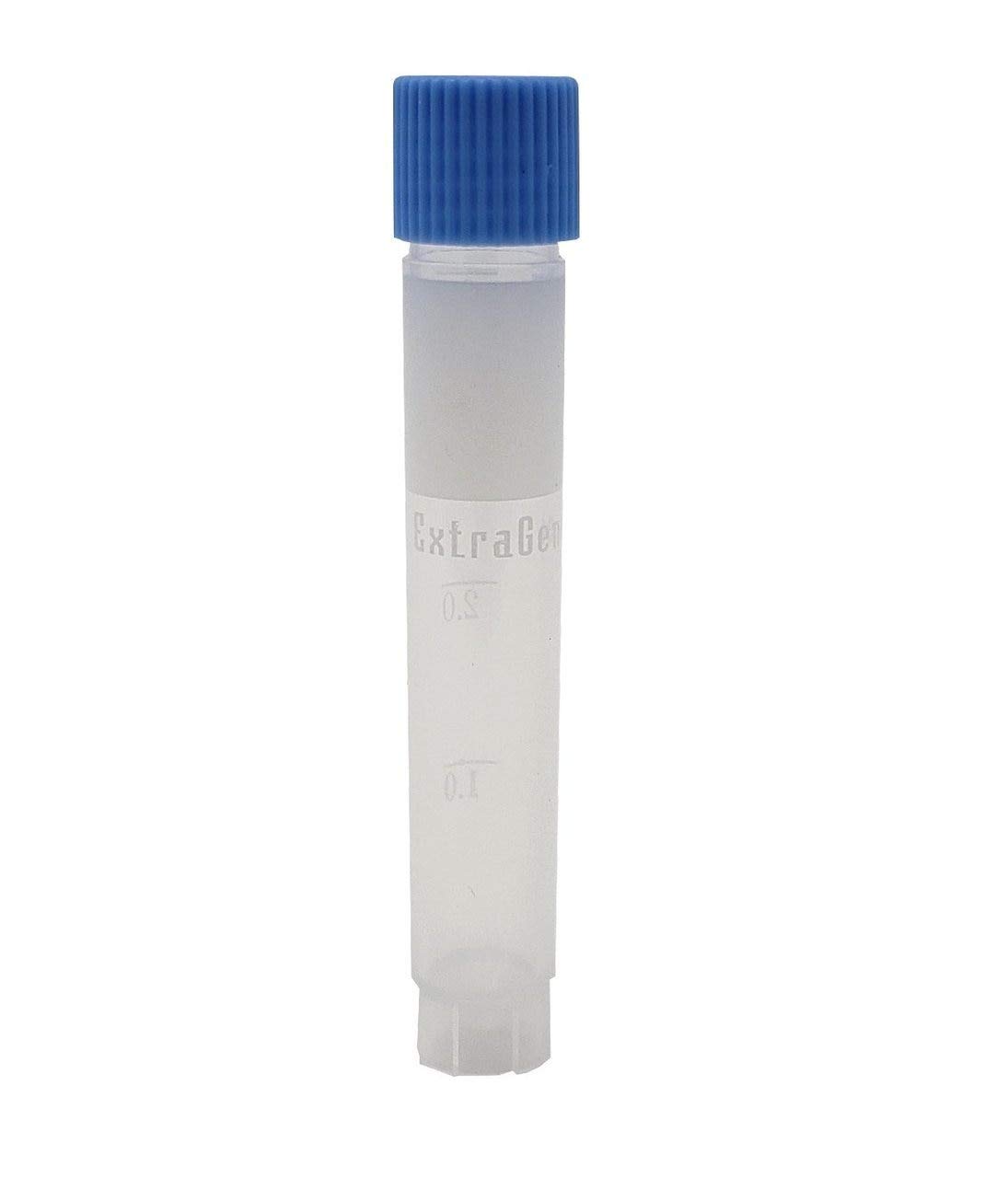 ExtraGene3.8 ml Cryo Vial, Leakproof Seal External Cap, Self-Standing, Polypropilene, Sterilized Bag x 50 Color Blue
