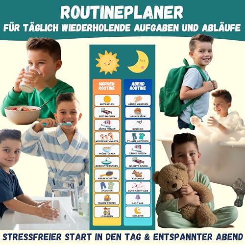 MeinSchlaufuchs® Wochenplaner Kinder - Montessori Magnettafel inkl. 250 Magnete, Aufbewahrungsbox… – Ansicht 4