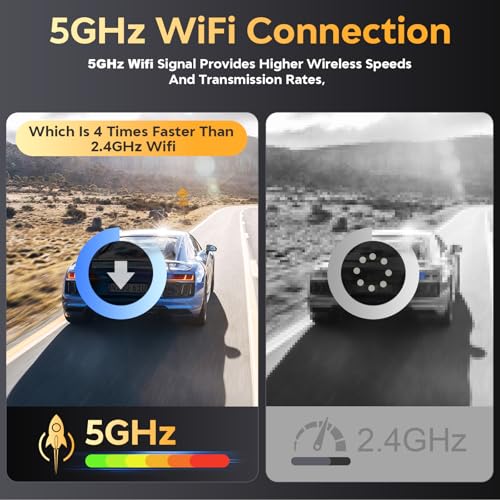 Image of Dash Cam Front and Rear - 4K HD Dual Dash Camera for Cars, Built-in 5G WiFi GPS, 64GB Card, Dashcam with 3.2 inch IPS Screen, UHD Night Vision, HDR, App Control, 24H Parking Monitor