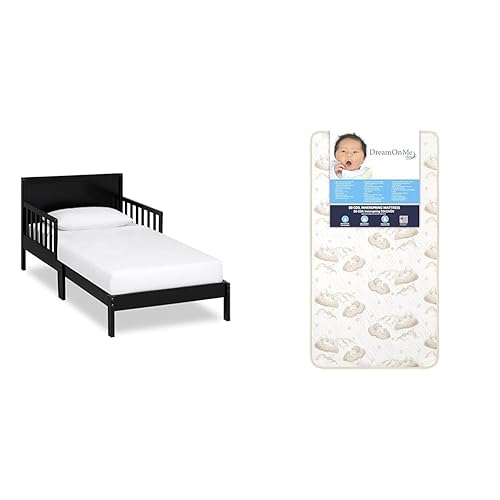 Dream On Me Brookside - Cama para niños pequeños en negro, certificado Greenguard Gold, certificado JPMA y espuma 2 en 1 transpirable Twilight 5