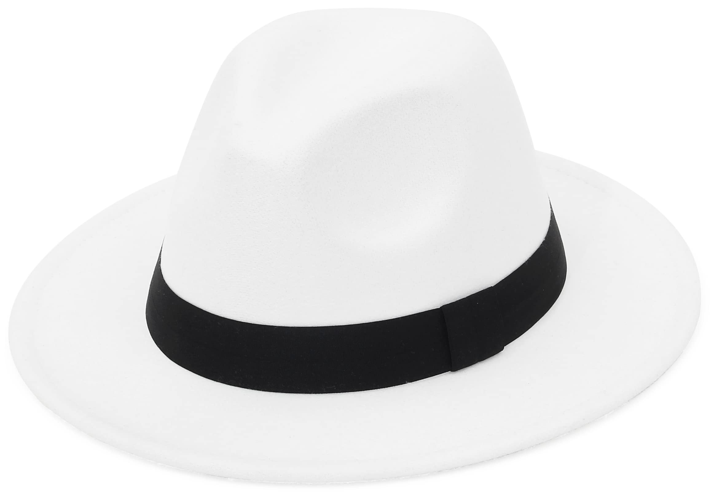 Jelord - Sombrero Fedora Hombre de Fieltro de Lana ala Ancha Sombrero Mujer Invierno Sombrerera de Jazz Clásico de con Cinta Vintage Elegante