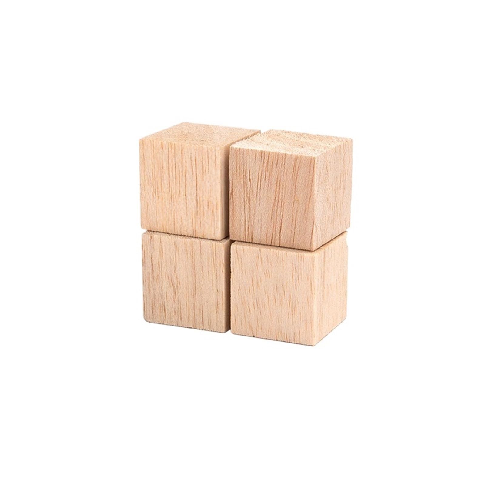 MRVAKDYDI Basswood Carving Blocks, Unfinished Basswood Carving Blocks Multiple Sizes for Craft(40x40x40mm 4Pcs)
