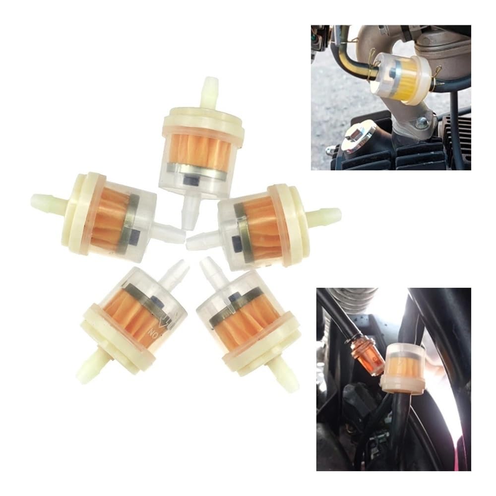 autopartes 100 filtros de combustible universales de gasóleo for 50 cc, 70 cc, 90 cc, 110 cc, cc y 250 cc, for ATV, motos de cross, karts, scooters, motocicletas y coches.(100 pieces)