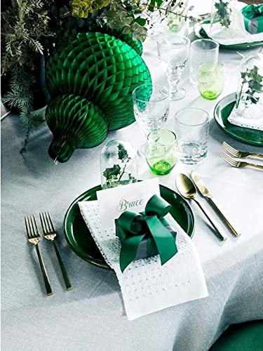 10mm Dark Green Double-Sided Satin Gift Ribbon - 22m Polyester Fabric for Christmas, Presents, Bouquets, Cakes, and Weddings - Image 4