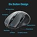 immagine 6TECKNET Mouse Bluetooth Mouse Wireless per Windows e Mac, 2600DPI, Durata delle batterie di 24 Mesi, 5 Livelli di DPI Regolabile