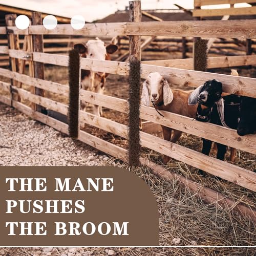 FillTouch 2 Pcs Push Broom Head Large Outdoor Push Broom Heavy Duty Broom for Garage Driveway Cleaning, Farmhouse Animals Sheep Cow Back Scratcher (18 x 4 Inch) - Thumbnail 5