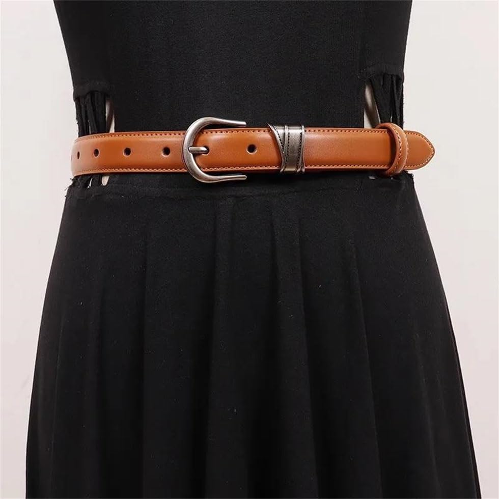 Pohullan Women Vintage Leather Dress Belts Clothing Accessories Decoration Narrow Belt Jeans Belt2