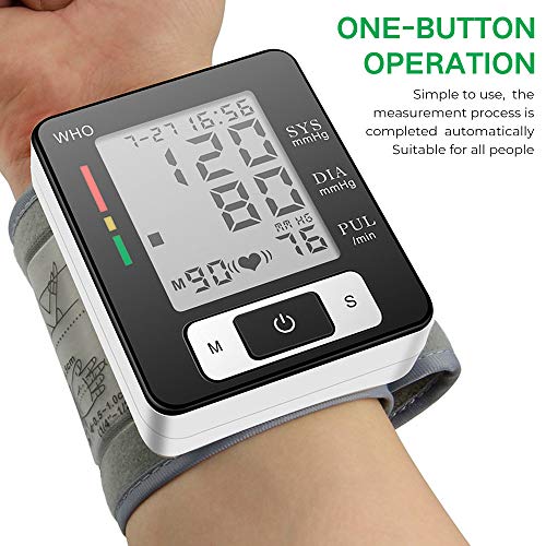 Blood Pressure Monitor Fully Automatic Accurate Wrist Blood Pressure Monitor with Wristband Automatic Wrist Electronic Blood Pressure Monitor Perfect for Health Monitoring - Thumbnail 5