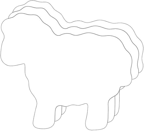 Recortes creativos de oveja de un solo color de 3 pulgadas, 31 recortes en un paquete para manualidades de niños, decoraciones, primavera, granja,