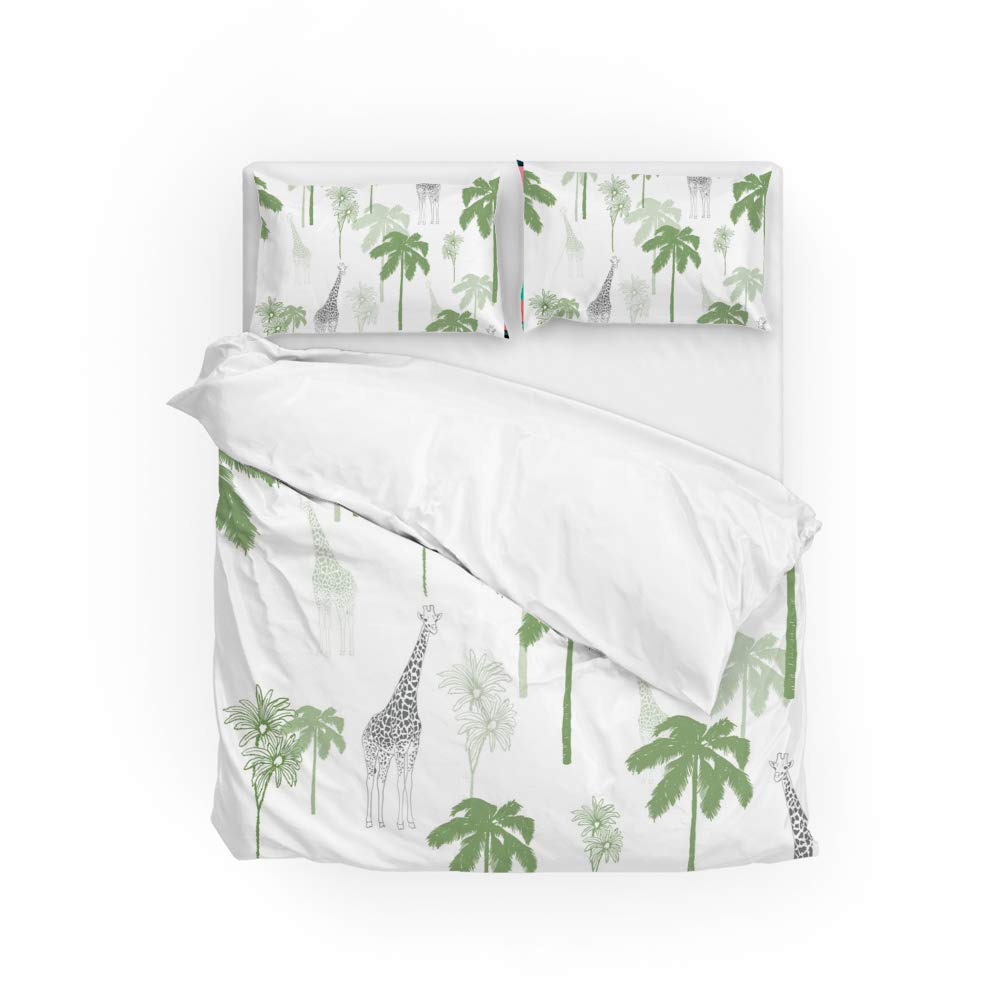 Parure de lit girafe ultra douce de qualité supérieure sans décoloration