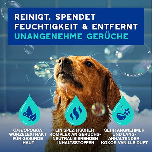 DOUXO Skin & Coat SPA – Ultra-Safe* Shampoo gegen Geruch für Hunde, 250 ml, reinigt die Haut und spendet Feuchtigkeit, entfernt Gerüche, hinterlässt angenehm duftendes Fell, hautfreundliche Rezeptur