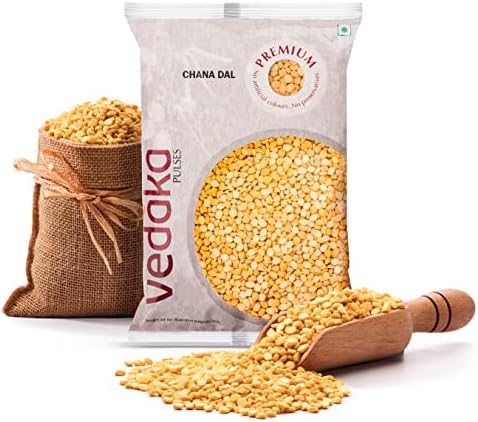 Amazon Brand - Vedaka Unpolished Chana Dal | 1 Kg | Rich in Protein | Naturally Cholesterol-Free | No Added Additives & No Preservatives