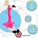 Hopearl Talking Flamingo Repeats What You Say Twisting Electric Interactive Animated Toy Speaking Plush Buddy Gifts for Toddlers Birthday Festival Holiday, Pink,13''