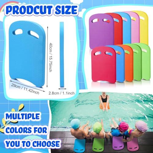 Sosation 10 Pcs EVA Foam Swimming Kickboard Swimming Training Kickboard Water Pool Training Swim Aid for Swimmers Beginners Float Exercise Equipment (Bright Color)