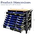 WTRAVEL Heavy Duty Rolling Tool Chest with 12-Drawer Tool Cart Mechanic Tool Box with Wheels Tool Storage Cabinet Mobile Workbench Tool Bench for Garage, Workshop, Warehouse, Repair Shop, Wood Top