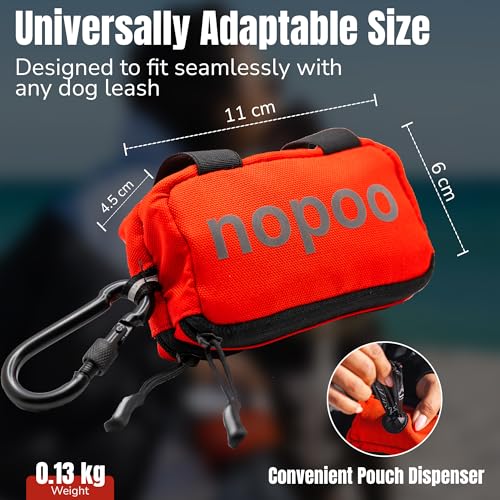 Image of Dog Poop Bag Holder for Leashes - Odor-Control Pet Waste Bag Dispenser - Waterproof Bag Holder with Locking Clip - Fits Any Leash - Essential for Walks & Hikes