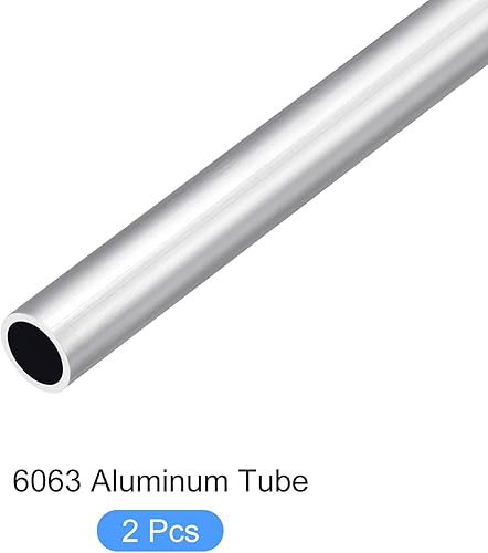 Miniatura 140 de METALLIXITY Tubo de aluminio 6063 (0.394 in de diámetro x 0.276 in de diámetro interior x 11.811 in de largo), 2 piezas, tubo redondo de aluminio