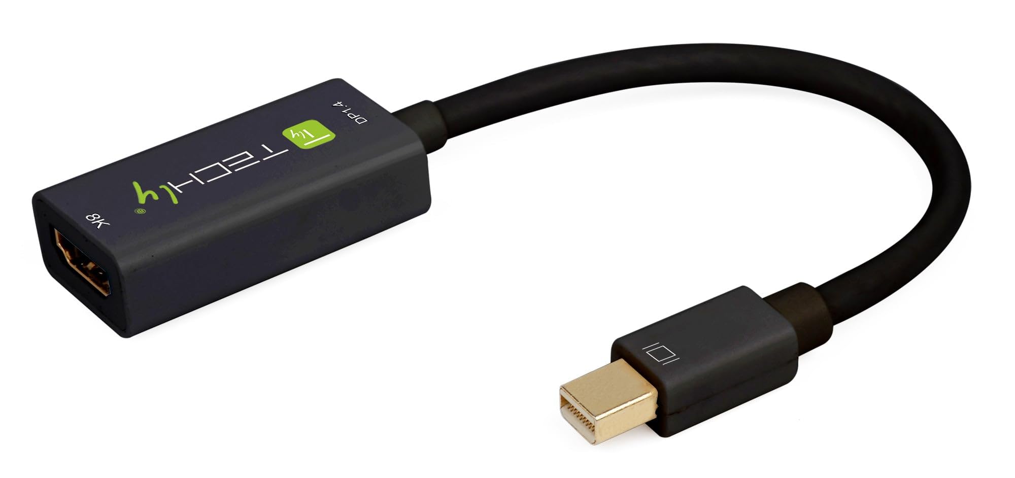 Techly 364170 Adapter Mini DisplayPort (Thunderbolt) 1.4/HDMI 8K aktywny czarny