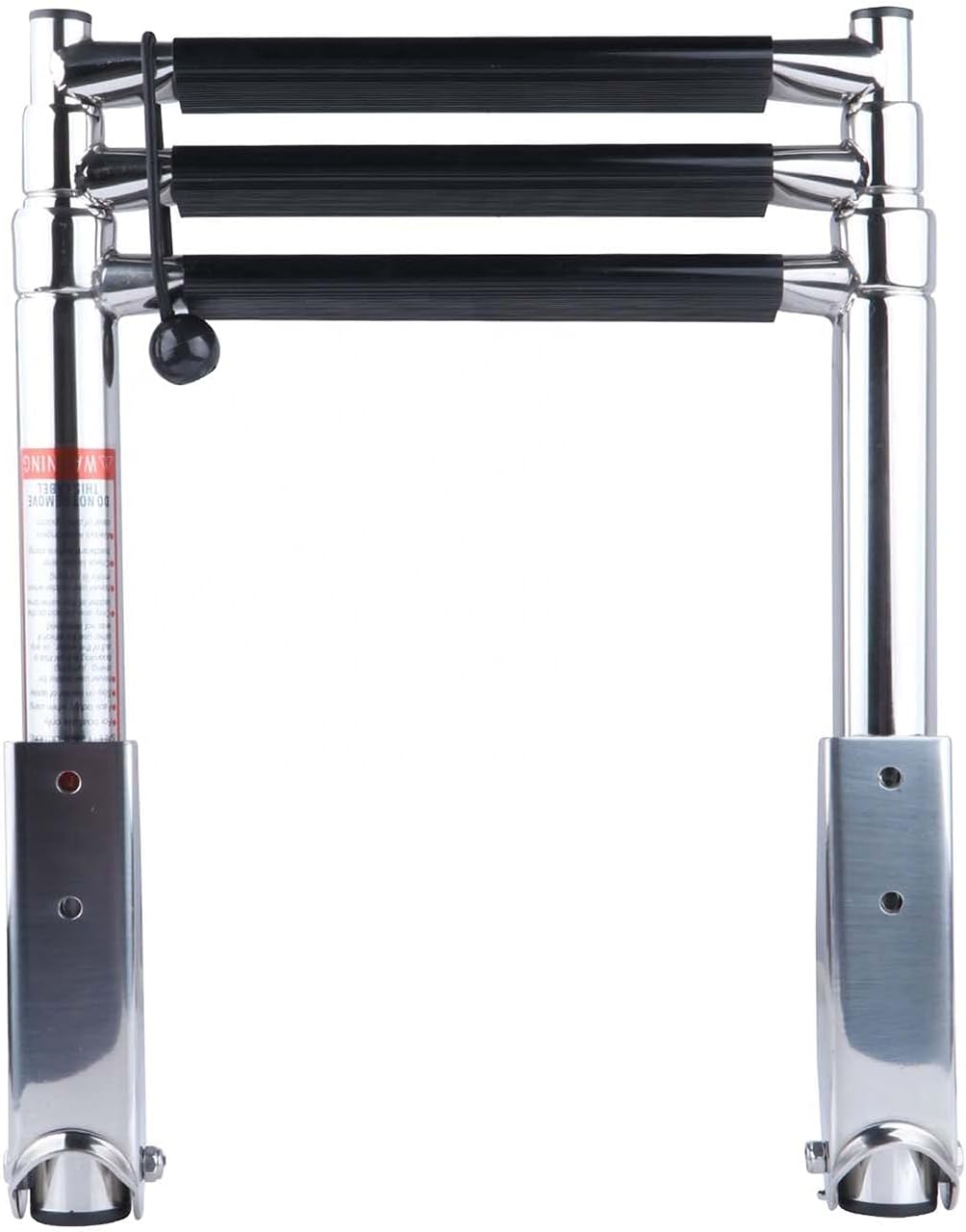 3 Step Swim Step Ladder, Pontoon Extension Folding Boat Ladder, Stainless Steel Telescopic Marine Ladders for Dock/Outboard/Fishing Boat