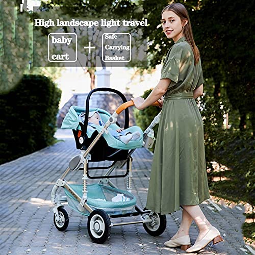 Pasgeboren Kinderwagen 3 In 1 Opvouwbare Kinderwagen Travel System, Hoge Landschap Baby Kinderwagen St (kinderwagen) - Afbeelding 3