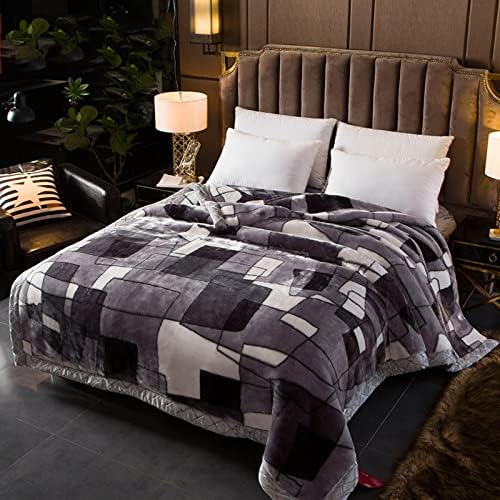 LGYKUMEG Winter Thick Fleece Blanket Double Layer Korean Mink Blanket Warm Plush Blanket Microfiber Silky Soft Raschel Bed Blanket,Magic Circle,180x220cm3kg