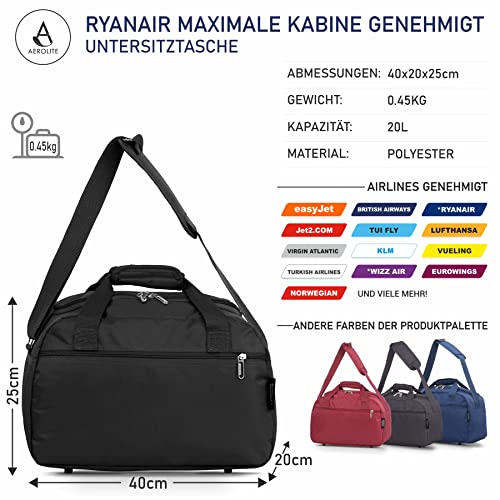 Handgepäck-Tasche Aerolite 40x20x25 cm für Ryanair