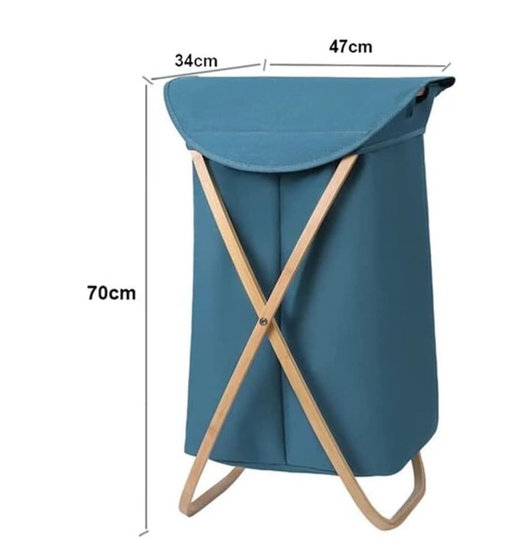 Kosz na Pranie Pojemnik na Pranie Kosze Na Pranie Składany Kosz Torba Na Pranie Kosz Do Przechowywania Ubrań Z Pokrywką Kosz na Bieliznę (Color : A, Size : 47 * 34 * 70cm)
