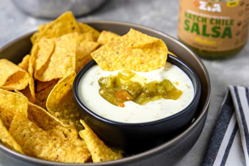 Authentic Roasted New Mexico Hatch Chile Salsa By Zia Green Chile Company - Delicious Flame-Roasted, Peeled & Diced Southwestern Certified Green Peppers - Vegan & GF (MEDIUM HEAT LEVEL (6 Pack))