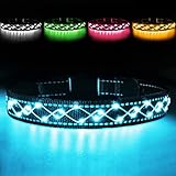 【 LED-Licht und reflektierendes Band 】 – LED-Blinklicht und 360° reflektierendes Band am Hundehalsband sorgen für doppelte Sicherheit bei Nacht, machen Sie Ihren Hund sichtbar in der Nacht, leicht zu finden, vermeiden Sie Unfälle und Verlust. Kann sogar das Leben Ihres Hundes retten.