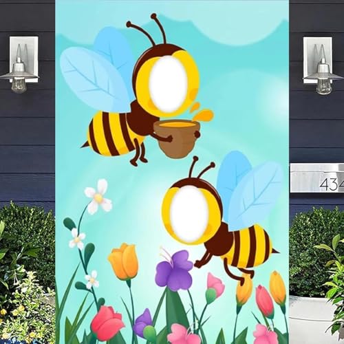Pancarta de Abejas para Juego de simulación, Fiesta, fotografía, Fondo, decoración con temática de Abejas, póster para sesión de Retratos de niñas y niños 300x200CM