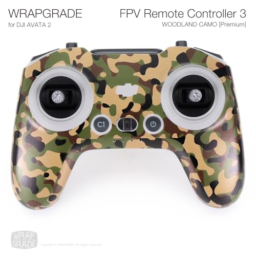 Image of WRAPGRADE Skin Compatible with DJI FPV RC /FPV Remote Controller 3 (Woodland Camo)
