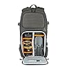 Lowepro LP37015-PWW, Flipside Trek BP 350 AW Backpack for Camera, Stores DSLR with Lens Attached, Extra Lenses, Tripod, 10 Inch Tablet Grey/Dark Green